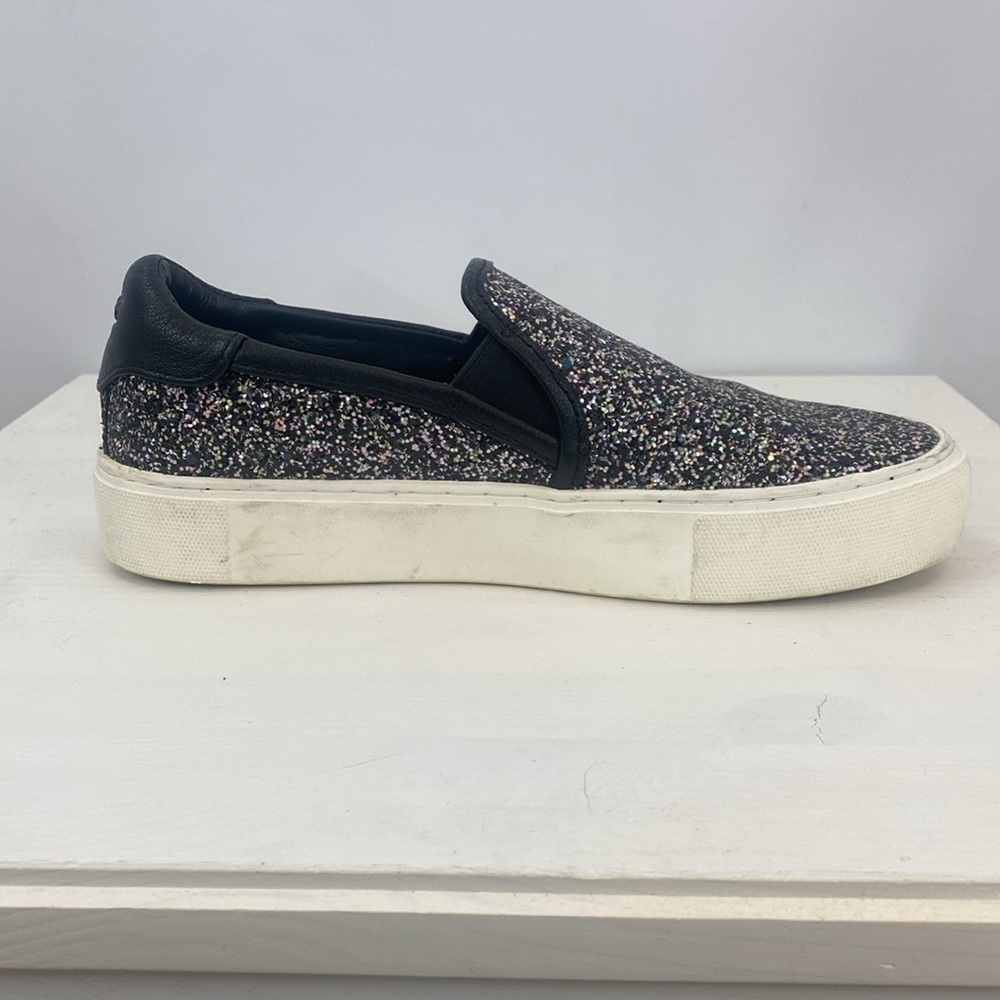 Ugg Black Glitter Jass Chunky Slip-On Shoe Sneaker - Picture 3 of 9